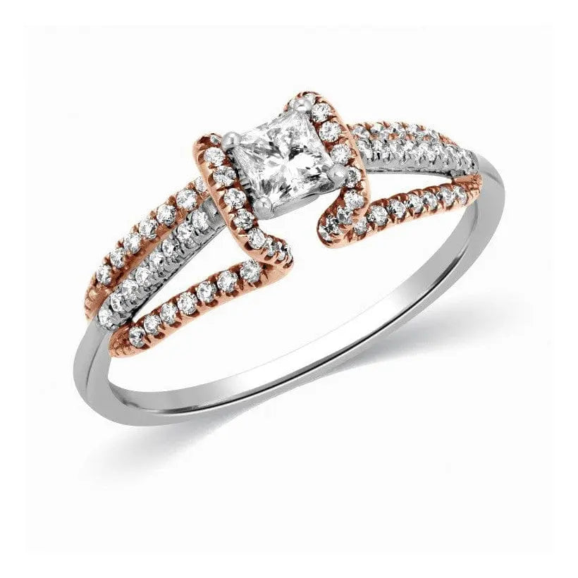 Unique wedding ring set vintage pink morganite engagement ring set ros –  Ohjewel